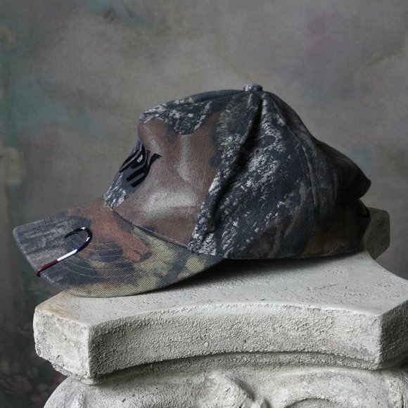 TPH Camo Baseball Cap with Fishing Hook Pin on Bill Adjustable - Picture 4 of 9